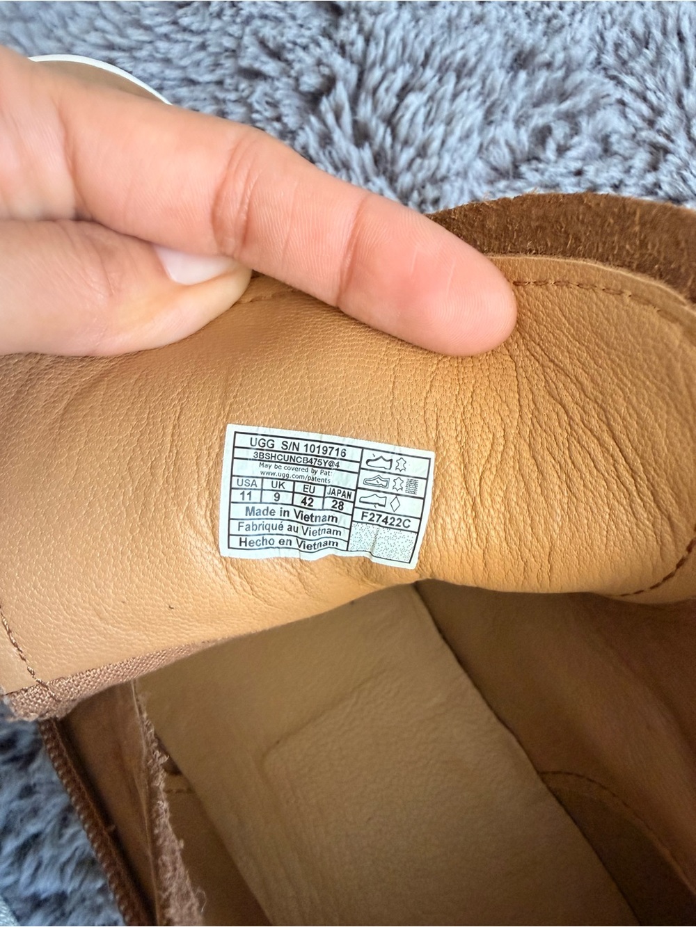 UGG Women's Chestnut High-Top Shearling-Trim Sneakers - Picture 8 of 10
